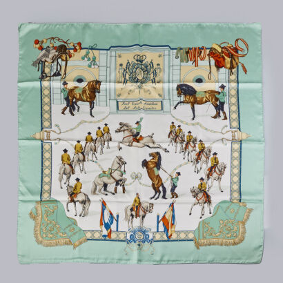 Hermès Real Escuela Andaluza Del Arte Equestre Silk Scarf