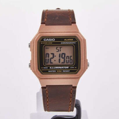 Stainless Steel Casio Daily Alarm Stopwatch Wristwatch