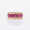 18ct Yellow Gold, 1.53ct Ruby and .33ct Diamond Set Dress Ring