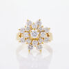 18ct Yellow Gold, 1.52ct Diamond Set Cluster Ring