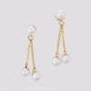 14ct Yellow Gold, Akoya Pearl Drop Tassel Earrings