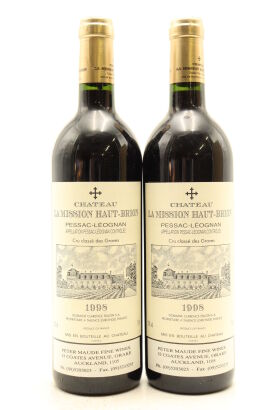 (2) 1998 Chateau La Mission Haut-Brion, Pessac-Leognan [JR17.5] [RP97]