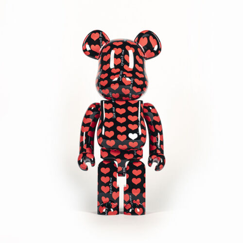 A Be@rBrick Black Heart Figurine 1000%