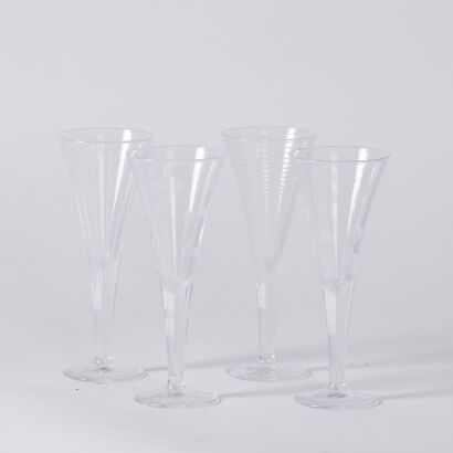 A Set Of Four Deco Styled Port Glasses