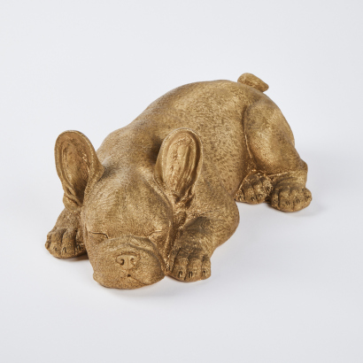 A Sculpted Sleeping French Bulldog