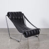 A Slingback Black And Chrome Chair C1980s