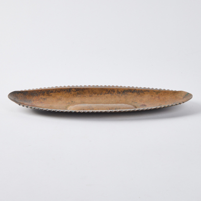 A Mid Century Brutalist Beaten Copper Dish