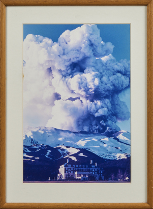 Mt Ruapehu Erupting From The Chateau 1995