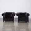 A Pair Of Velvet Club Chairs