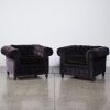 A Pair Of Velvet Club Chairs - 3