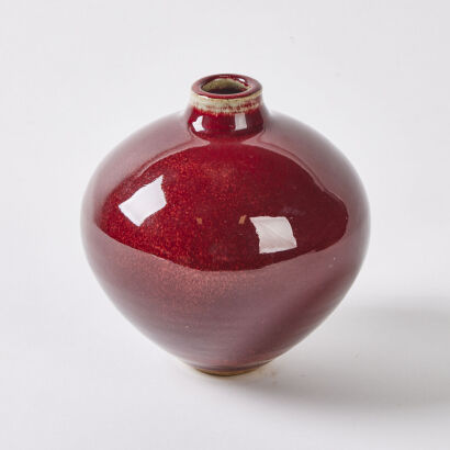 A Campbell Hegan Sang De Boeuf Studio Pottery Vase