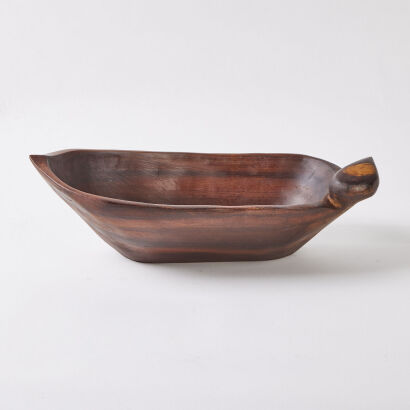 A Large Hand Tooled Archaic Mixing Bowl