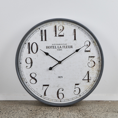 A 'Hotel la Fleur' Wall Clock