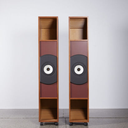 A Pair Of Tall Horn Speakers