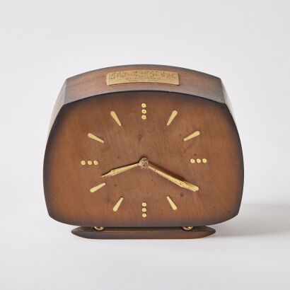 A Wooden Art Deco Clock