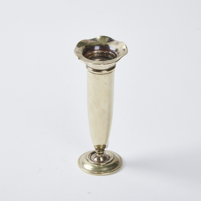 A Single Silver Alloy Candlestick