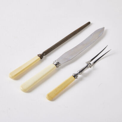 Sheffield Bone Handle Carving Set