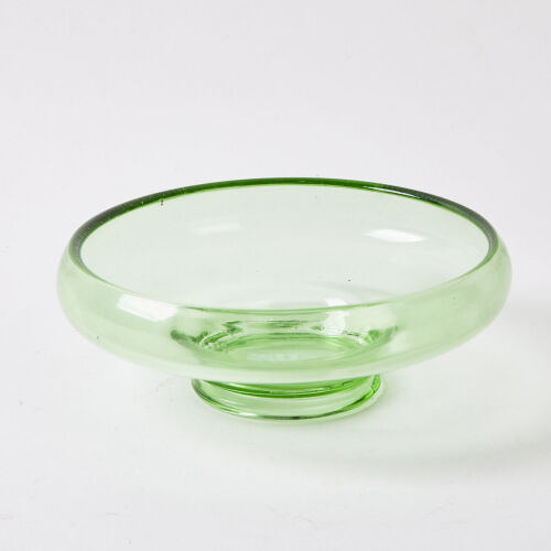 An Art Deco Green Depression Glass Bowl