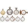 A Bag Lot of Vintage Keyless Pocket Watches