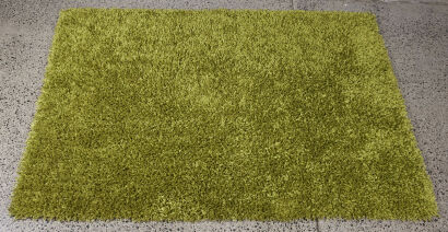 A Green Shaggy Rug