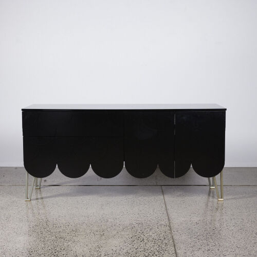 A Modern Black Designer Sideboard