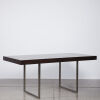 A Minimal Contemporary Table With Stainless Legs & Oak Top - 2