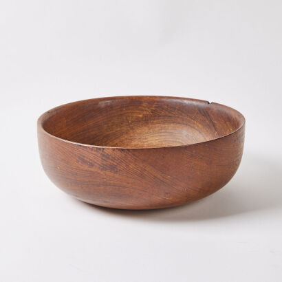 A Galatix Burmese Teak Hand Made Bowl Made in England