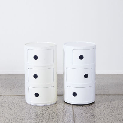 A Pair Of Kartell Componibili Style Side Tables