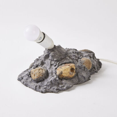 A Concrete and Stone Bad Lamp by Karl Bayly from Cross Street Market