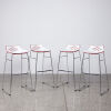 A Collection Of Four Calligaris Jam Bar Stools With Sled Base - 2