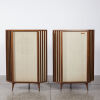 An Extremely Rare Pair Of Tannoy 15 Inch Red Dual Concentric Speakers In Original York Corner Cabinets C1970s