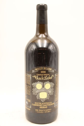 (1) 1996 Wolf Blass Black Label Shiraz - Cabernet Sauvignon, South Australia, 3000ml (GB)