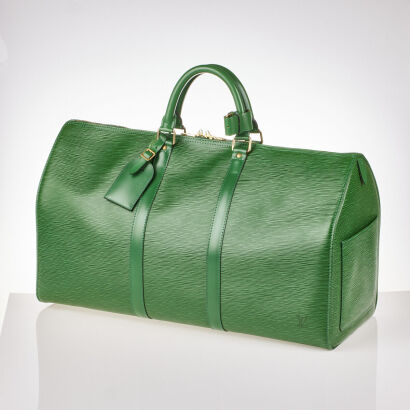 Louis Vuitton Green Epi Keepall 50 Bag