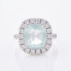 18ct White Gold, 5.74ct Aquamarine and 1.38ct Diamond Ring