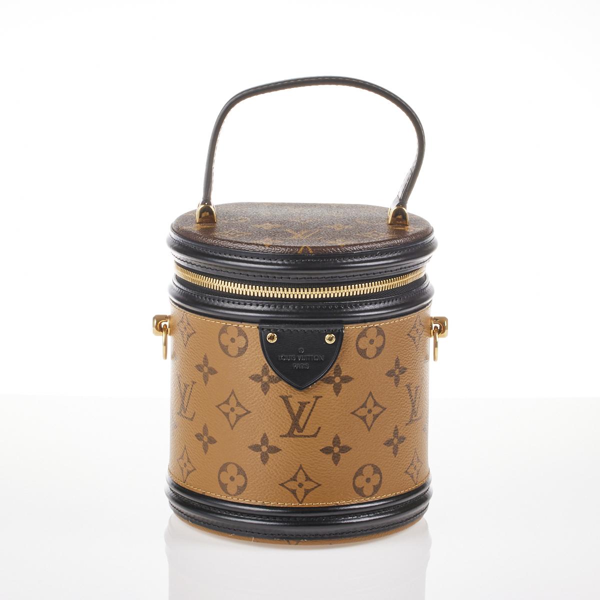 LOUIS VUITTON Cannes Reverse Monogram Canvas Satchel Bag Brown