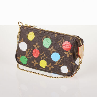 Louis Vuitton Limited Edition Yayoi Kusama Mini Pochette Accessoires Bag