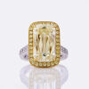 18ct Yellow Gold/Platinum, 7.08ct Fancy Yellow Ashoka Diamond Ring