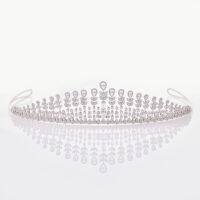 18ct White Gold, 4.14ct Modern Diamond Tiara