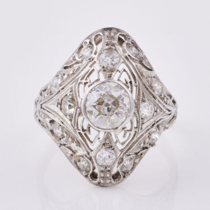 Platinum, Belle Epoque 1.55ct Diamond Cluster Ring