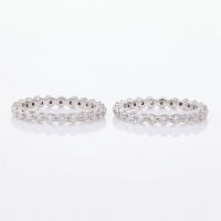 18ct White Gold, 3.00ct Matching Eternity Diamond Bands