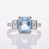 18ct White Gold, 2.00ct Aquamarine and .50ct Diamond Ring