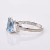 18ct White Gold, 2.00ct Aquamarine and .50ct Diamond Ring - 2