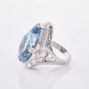 Platinum, Modern, 31.73ct Topaz Cocktail Ring - 2