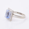 18ct White Gold, 5.30ct Sapphire and .40ct Diamond Ring - 2