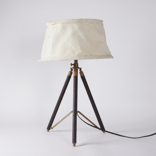 A Nautical Tripod Lamp With Anthropologie Shade