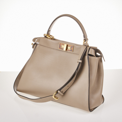 Fendi Taupe Medium Peek-a-boo Bag