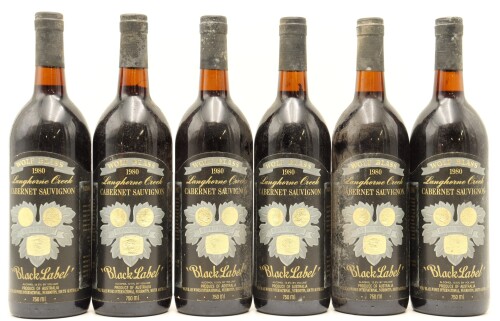 (6) 1980 Wolf Blass Black Label Shiraz - Cabernet Sauvignon, South Australia