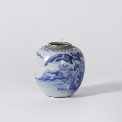 A Chinese Blue And White Porcelain Ginger Jar