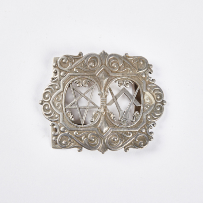 A Sterling Silver Masonic Matron Belt Buckle London 1928