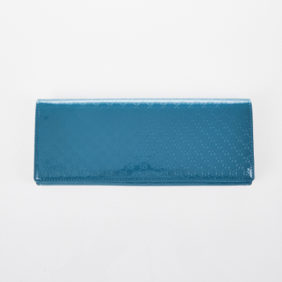 Gucci Teal Patent Guccisima Clutch